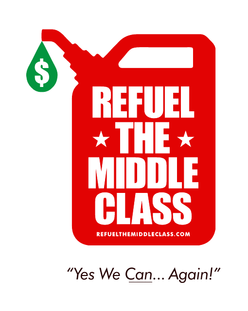 Refuel The Middle Class campaign logo and Yes We Can Again tagline