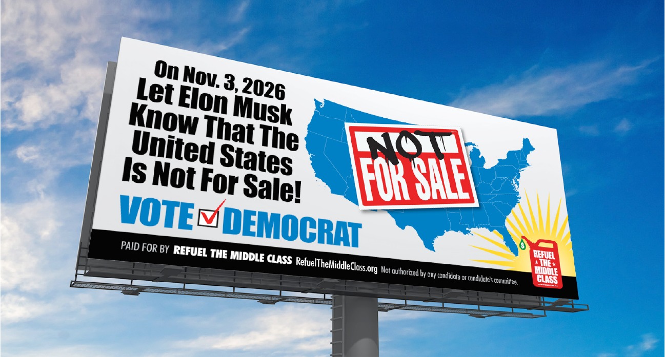 Refuel The Middle Class billboard mockup