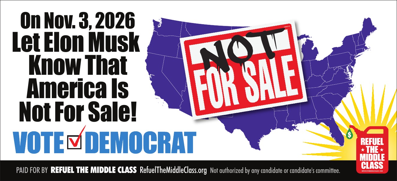 America is Not For Sale Vote Democrat campaign ad
